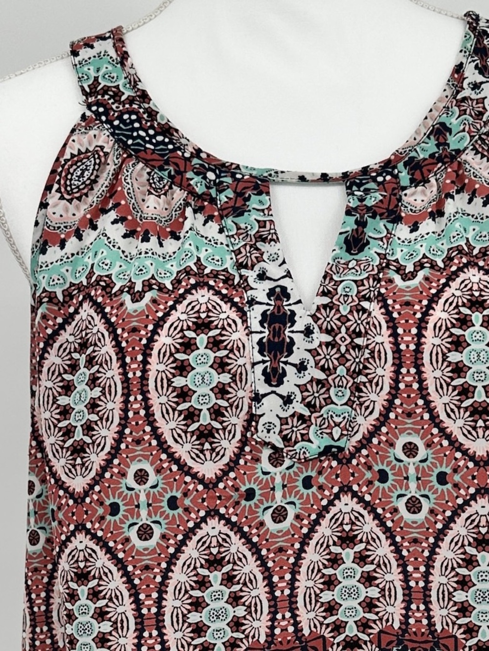Skies Are Blue Boho Medallion Print Tank Top